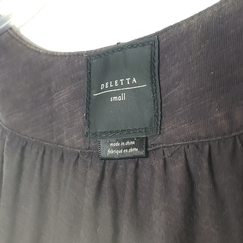 Anthrologie Deletta Goth Grunge Punk Fringe Tank Top Size Small - Picture 6 of 7